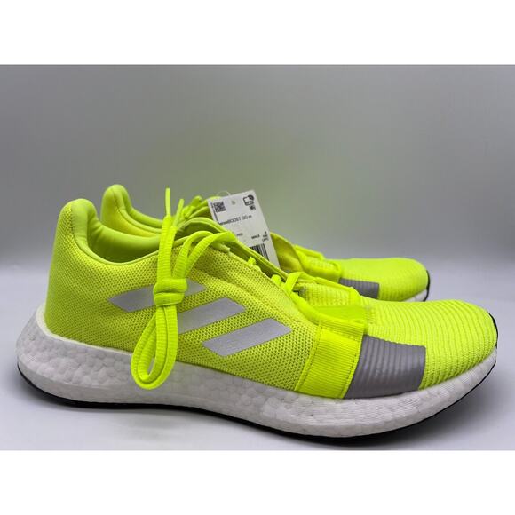 adidas Men's Senseboost GO Running Shoes Neon/Yellow Sneakers EF1580 Size 8.5 - Picture 2 of 13